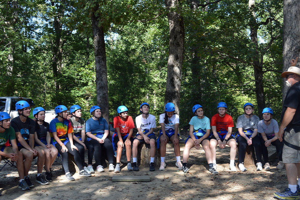 Youth Leadership doing a rope course to help equip them with skills for the future.
