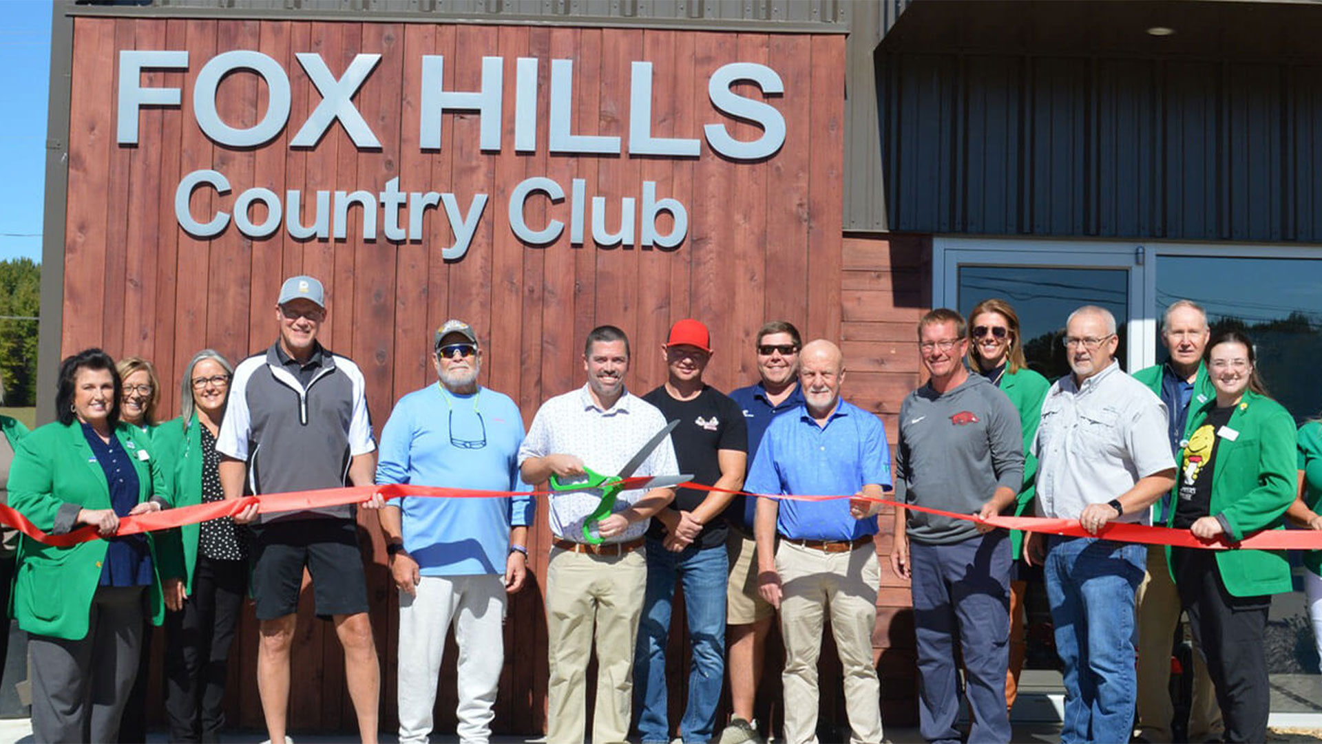 Ribbon cutting ceremony at the new Fox Hills Country Club clubhouse!