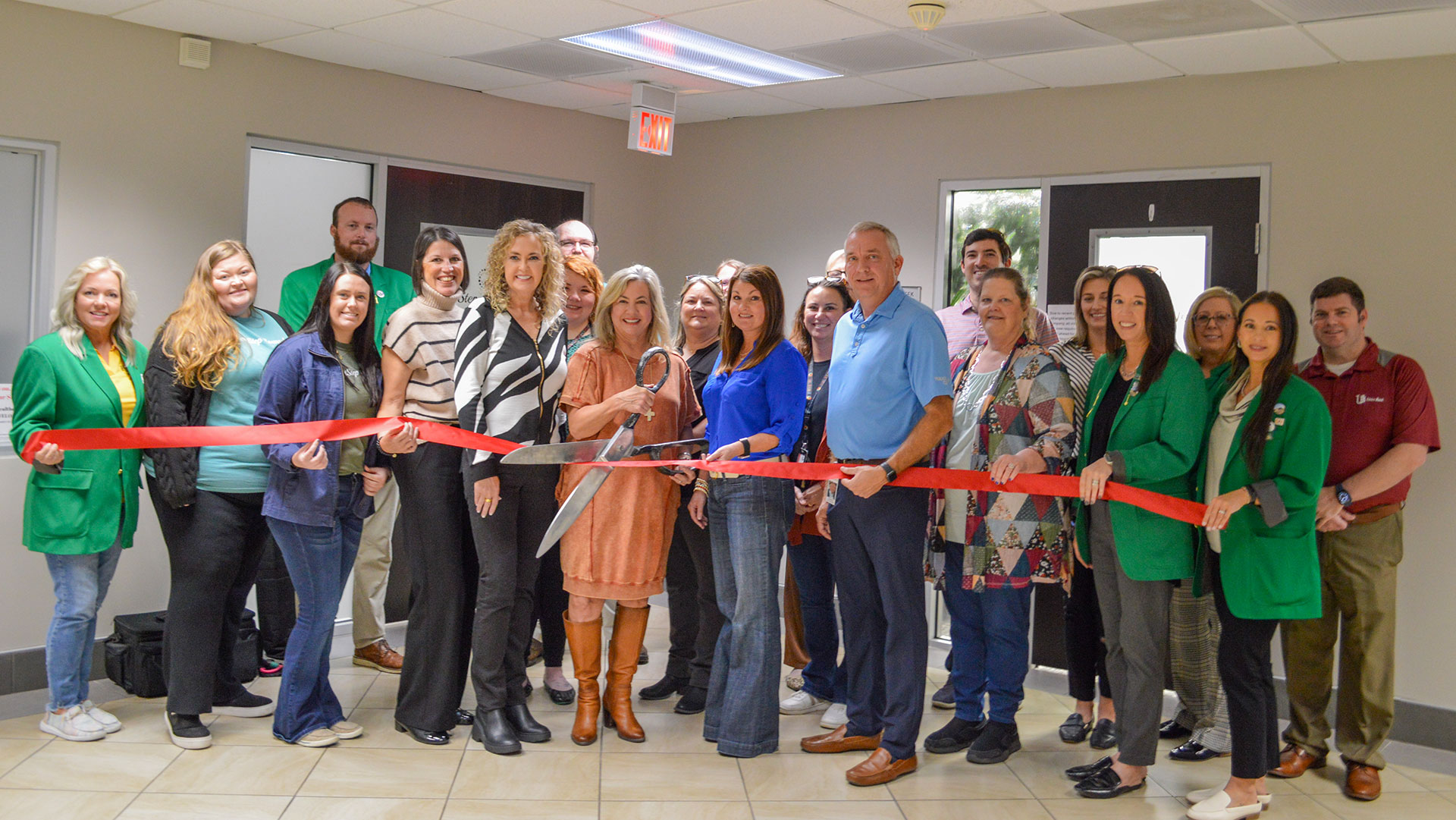 A new business hosting a ribbon cutting with the Chamber of Commerce!