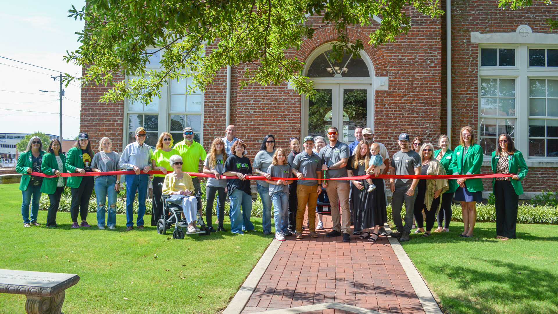 A new business hosting a ribbon cutting!