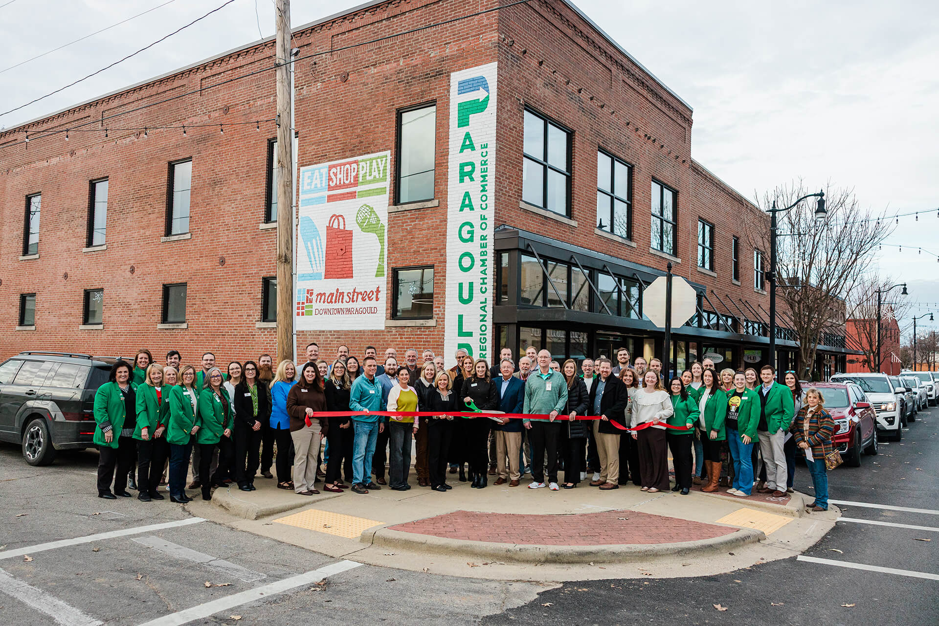 Attendees gathered for the ribbon cutting of the new Paragould Regional Chamber of Commerce office