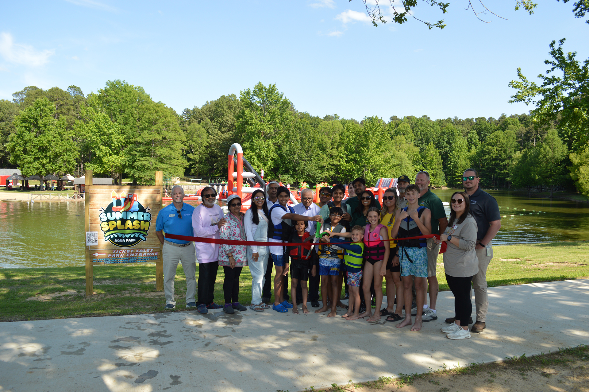 Ribbon Cutting at Summer Splash Aqua Park at Crowleys Ridge State Park