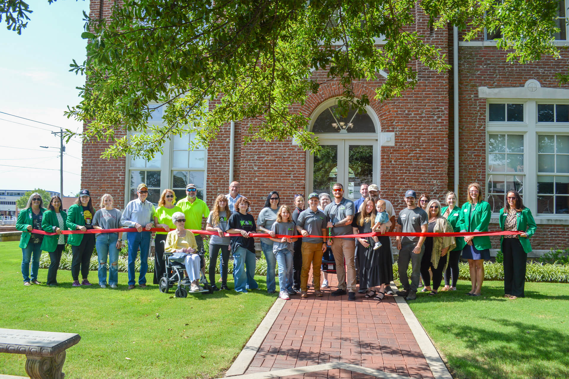 Ribbon Cutting at the Power Plant Park, for the New Mural located in Downtown Paragould
