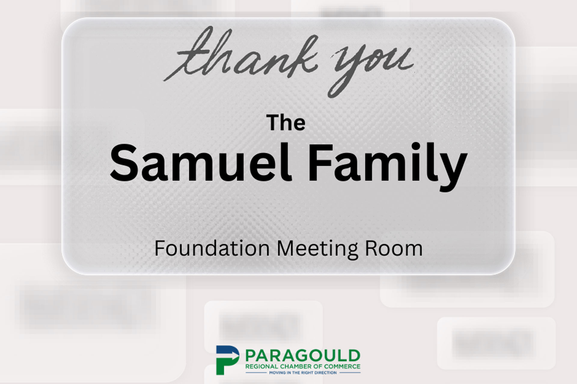 Samuel Family Donates $50,000 in Memory of Past Chamber Chairman Alvin Samuel