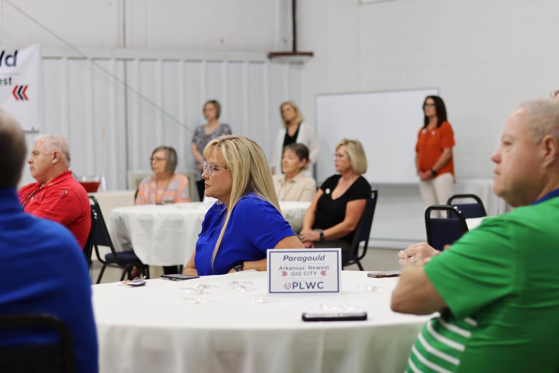 group listens to presentation